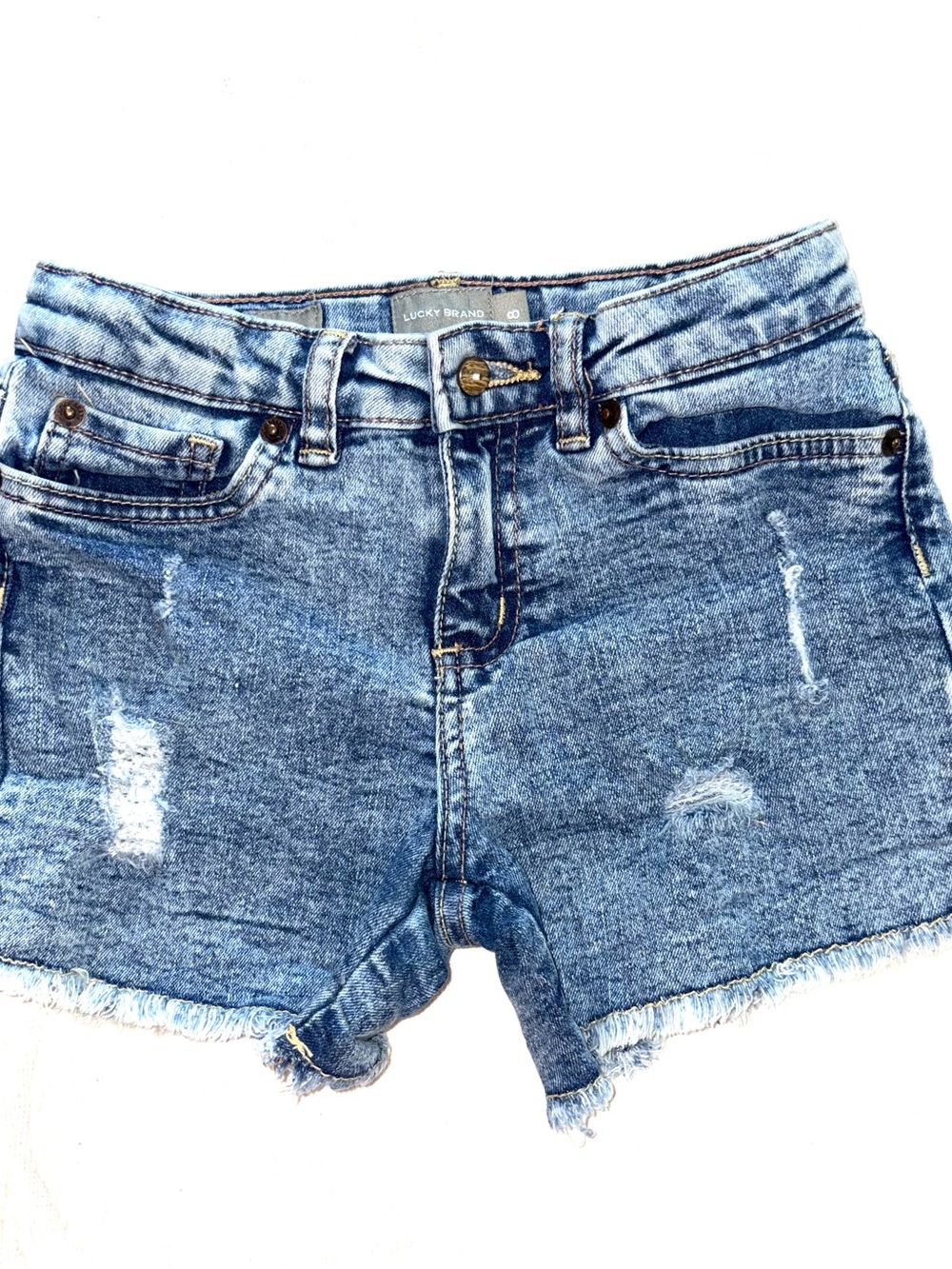 Lucky Brand Distressed Denim Cutoff Shorts - Blue